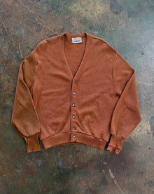  Distressed Arnold Palmer Cardigan Burned Orange