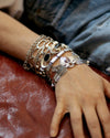 Shell Inlay Narrow Bracelet 9328