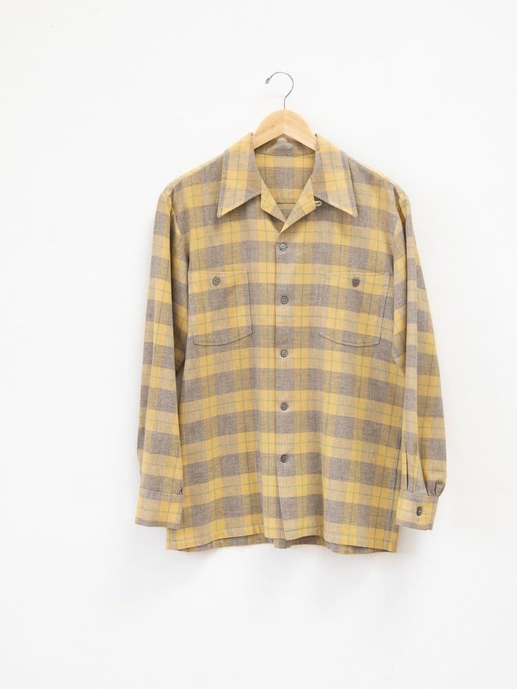 1940's Design Pocket Open Collar Shirts