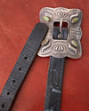 Native American Turquoise Silver Tone Buckle Belt